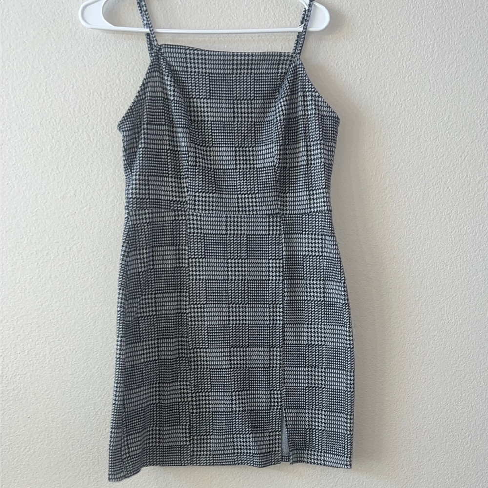 Ultra Flirt Black and White Patterned Mini Dress